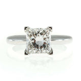 0.6ct Princess Cut Diamond Solitaire Promise Engagement Ring 14k White Gold Over