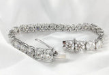 10ct Round Cut Moissanite Cocktail Tennis Bracelet 14k White Gold Plated