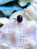 2.2ct Engagement Ring Cushion Cut Pink Ruby Solitaire 14k White Gold Finish