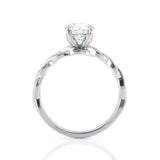 2.2ct Round Cut Diamond Infinity Vintage Engagement Ring 14k White Gold Finish