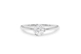 Cluster Minimalist Engagement Ring 0.4ct Marquise Diamond 14k Yellow Gold Finish