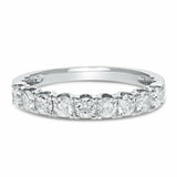 2.8ct Wedding Band Round Cut Diamond Stackable Half Eternity 14k White Gold Over