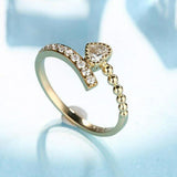 1.5ct Heart Cut Diamond Engagement Ring Twisted Bypass Bead 14k Yellow Gold Over