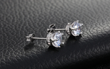 1.2ct Round Cut Diamond Crown Unique Design Stud Earrings 14k White Gold Finish