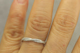 2Ct Round Cut DVVS1 Diamond Twisted Swirl Wedding Band 14K White Gold Finish