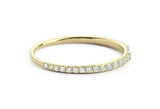 3/4 Eternity Wedding Band 1.2ct Baguette Cut VVS1 Diamond 14k Yellow Gold Finish