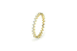 Petite Full Eternity Wedding Band 1.2ct Round Cut Diamond 14k Yellow Gold Finish