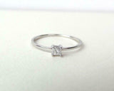 0.3ct Engagement Ring Princess Cut Diamond Solitaire Design 14k WhiteGold Finish