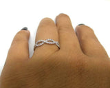 1.7ct Engagement Ring Round Cut Diamond Infinity Design 14k White Gold Finish