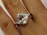 4Ct Oval Cut Diamond Trilogy Solitaire Ring 14K Yellow Gold Over Trillion Accent