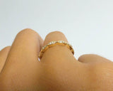 1ct Wedding Band Round Cut Diamond Full Eternity Stackable 14k YellowGold Finish