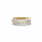 2ct Wedding Band Round Baguette Diamond Cocktail Partywear 14k Yellow Gold Over