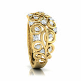 1Ct Round Diamond Twist Filigree Art Deco Engagement Ring 14K Yellow Gold Finish