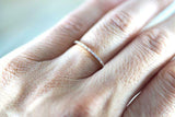 0.4ct Baguette Cut Diamond Wedding Band 14k RoseGold Over Dainty Minimalist Thin