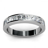 1ct Princess Cut VVS1 D Diamond Classic Wedding Ring Band 14k White Gold Finish