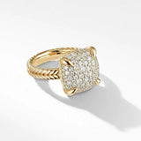 2Ct Round Cut Diamond Braided Cluster Engagement Ring 14K Yellow Gold Finish