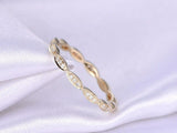 1ct Round Cut Diamond Wedding Ring Band Stackable Eternity 14k YellowGold Finish