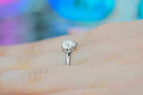 1Ct Heart Cut Diamond Classic Solitaire Engagement Ring 14K White Gold Finish