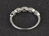 1.1ct Wedding Ring Band Marquise Cut Diamond Half Eternity 14k White Gold Finish