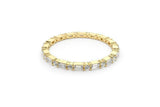 Full Eternity Wedding Band 1.6ct Baguette Cut Diamond 14k Yellow Gold Finish