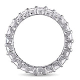 6Ct Princess Cut VVS1/D Diamond Full Eternity Wedding Band 14K White Gold Finish