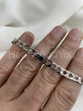 3ct Round Moissanite Mother's Day Gift Cuban Link Bracelet 14k White Gold Plated