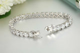 18 Ct Round Sparkle VVS1/D Diamond Tennis Bracelet 14K White Gold Finish