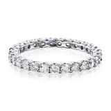 2.2ct Round Cut Moissanite Full Eternity Women Wedding Band 14k WhiteGold Plated