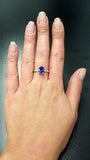 1.5ct Engagement Ring Oval Cut Blue Sapphire Solitaire 14k White Gold Finish