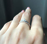 1.3ct Marquise Cut Diamond Engagement Ring Unique Design 14k White Gold Finish