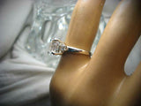 Five Stone Solitaire Engagement Ring 3ct Oval Cut Diamond 14k White Gold Finish