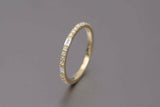 1.2ct Wedding Ring Band Baguette Cut Diamond Full Eternity 14k Yellow Gold Over