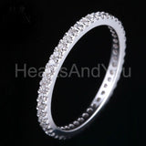 2ct Round Cut Moissanite Full Eternity Women Wedding Band 14k White Gold Plated