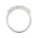 4Ct Oval Cut Diamond Stackable Seven Stone Engagement Ring 14K White Gold Finish