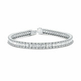 25Ct Baguette Cut Diamond Cocktail Women Tennis Bracelet 14K White Gold Finish