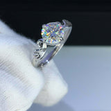 1ct Round Cut Diamond Engagement Ring Filigree Solitaire 14k White Gold Finish