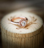 1.9ct Round Cut Diamond Engagement Ring 14k Rose Gold Over Halo Accent Solitaire