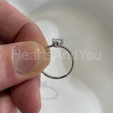 1ct Heart Simulated Diamond Twisted Rope Engagement Ring 14k White Gold Plated