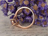 1ct Oval Cut Peach Morganite Engagement Ring 14k RoseGold Finish Solitaire Women