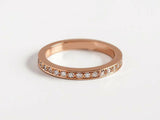 1ct Round Cut Diamond Wedding Band Ring Full Eternity Women 18k Rose Gold Finish