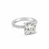 1.6ct Cushion Cut Diamond Engagement Ring Accent Solitaire 14k White Gold Finish