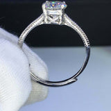 1.5ct Round Cut Diamond Engagement Ring Milgrain Solitaire 14k White Gold Finish