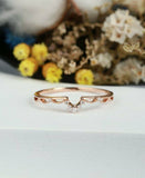 1.6ct Oval Cut Diamond Engagement Ring 14k RoseGold Finish Fancy Unique Trio Set