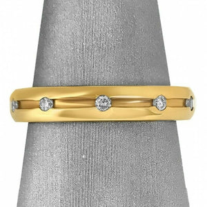 1Ct Round Cut VVS1/D Diamond Classic Smooth Wedding Band 14K Yellow Gold Finish