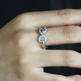 2Ct Heart Cut Pink Sapphire Diamond Infinity Engagement Ring 14K Dual Gold Over