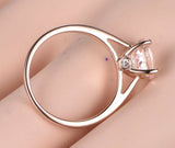 0.5ct Round Cut Peach Morganite Solitaire Engagement Ring 18k Rose Gold Finish