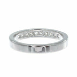 0.6ct Asscher Cut Diamond Wedding Ring Band Half Eternity 14k White Gold Finish