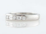 2ct Emerald Round Cut Diamond Channel Set Half Eternity Band 14k White Gold Over