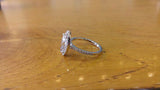 1.5ct Marquise Cut Diamond Accents Halo Engagement Ring 14k White Gold Finish