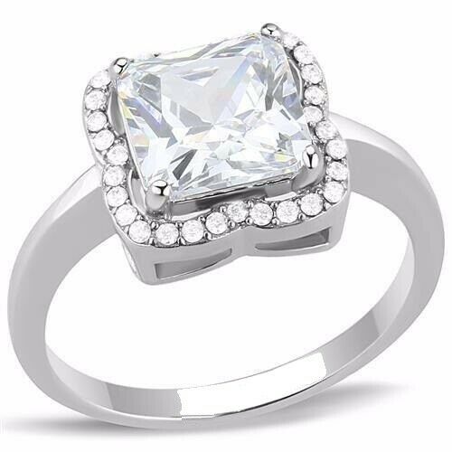 2Ct Cushion Cut Diamond Halo Stylish Engagement Ring 14K White Gold Finish